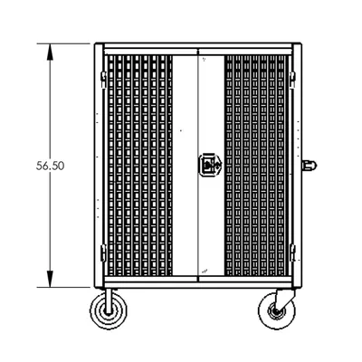 Valley Craft Blue Security Cart 48x24x66 2,000 lbs. BP