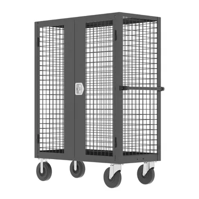 Valley Craft Gray Security Cart 48x24x66 2,000 lbs. Front #3