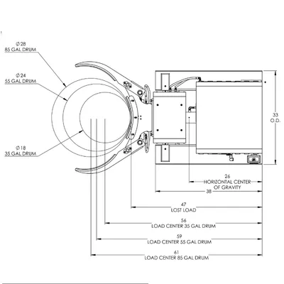 Drum Clamp F89701, 2,000 lb. Capacity