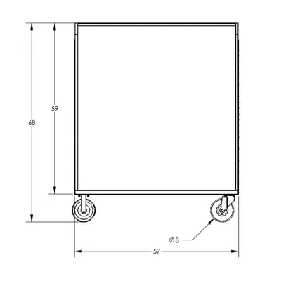 Valley Craft Red Cage Cart 2-Sided (1) Adjustable Shelf 57x30x68 1,600 lbs. BP