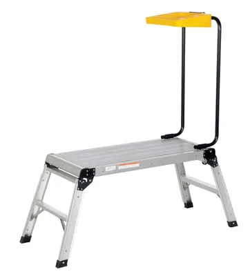 Vestil AFSP-2-TT Aluminum Folding Step Platform with Tray 2