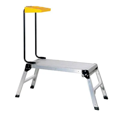 Vestil AFSP-2-TT Aluminum Folding Step Platform with Tray