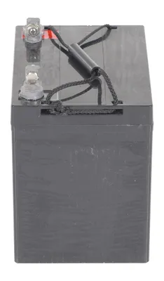 Vestil AGM-UPG-1-12V pallet stacker shown from an alternate angle