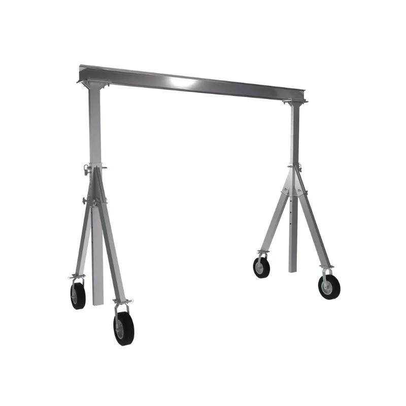 Vestil AHA-15-10-10-PNU Aluminum Adjustable Height Gantry Crane with Pneumatic Casters