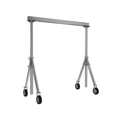 Vestil AHA-15-12-12-PNU Aluminum Adjustable Height Gantry Crane with Pneumatic Casters