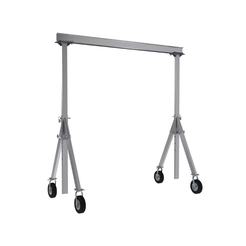 Vestil AHA-15-15-12-PNU Aluminum Adjustable Height Gantry Crane with Pneumatic Casters