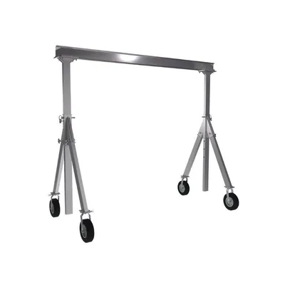 Vestil AHA-15-8-10-PNU Aluminum Adjustable Height Gantry Crane with Pneumatic Casters
