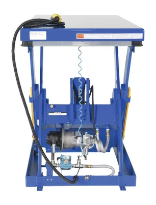 Vestil AHLT-3060-3-43 pneumatic lift table shown from an alternate angle
