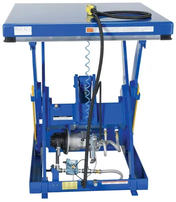 Vestil AHLT-4048-3-43 pneumatic lift table shown from an alternate angle