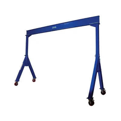 Vestil AHS-10-15-10 Steel Adjustable Height Gantry Crane with Ductile Steel Casters