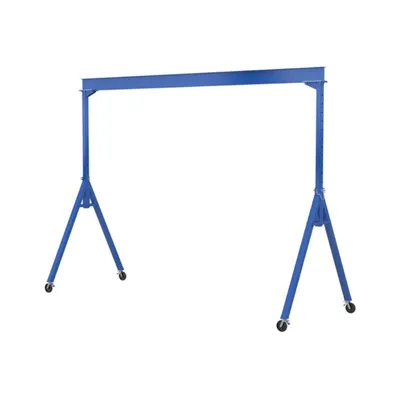 Vestil AHS-2-10-12-TLC Steel Adjustable Height Gantry Crane with Total Locking Glass Filled Nylon Casters