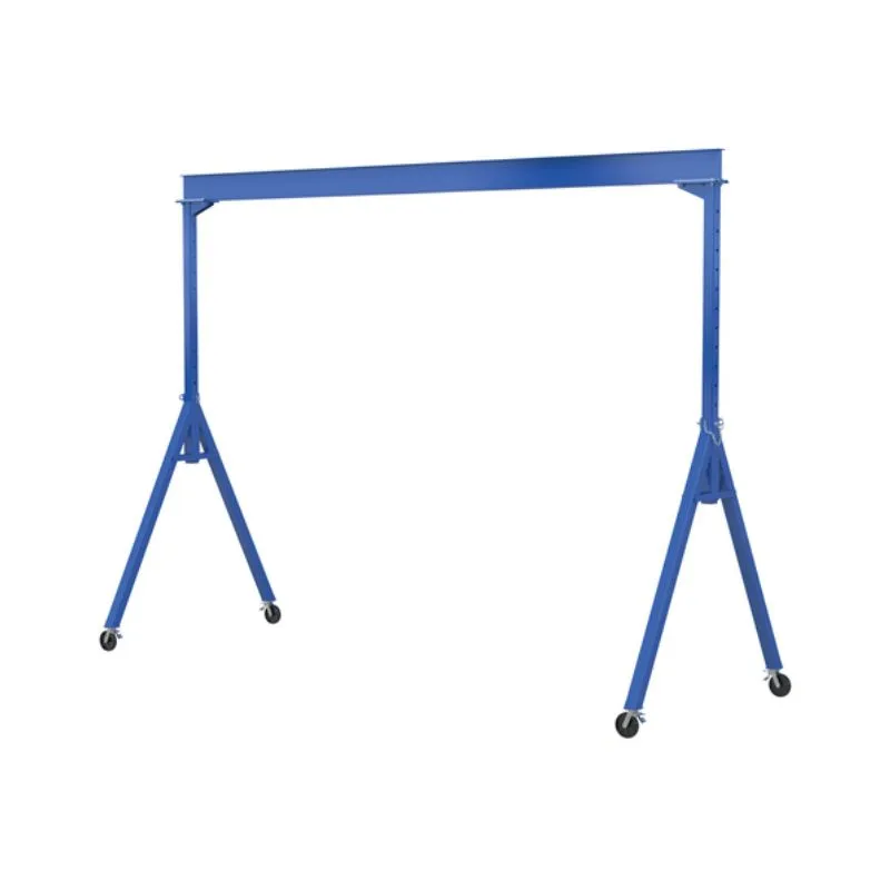 Vestil AHS-2-10-12-TLC Steel Adjustable Height Gantry Crane with Total Locking Glass Filled Nylon Casters