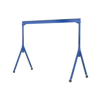 Vestil AHS-2-10-14-VG Steel Adjustable Height Gantry Crane with V-Groove Cast Iron Casters