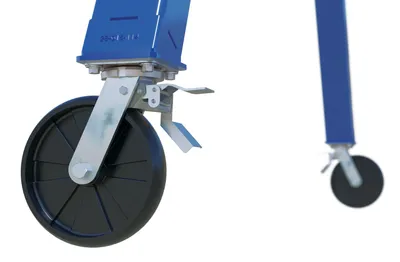 Vestil AHS-2-10-16-TLC Steel Adjustable Height Gantry Crane with Total Locking Glass Filled Nylon Casters 1