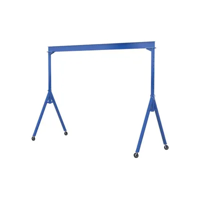 Vestil AHS-2-10-16-VG Steel Adjustable Height Gantry Crane with V-Groove Cast Iron Casters