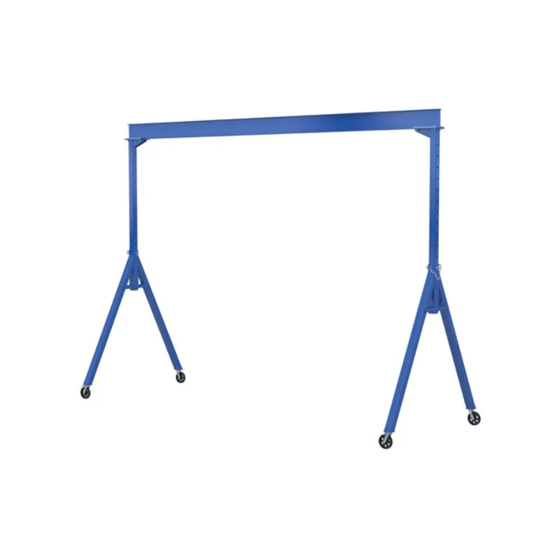 Vestil AHS-2-15-10-VG Steel Adjustable Height Gantry Crane with V-Groove Cast Iron Casters