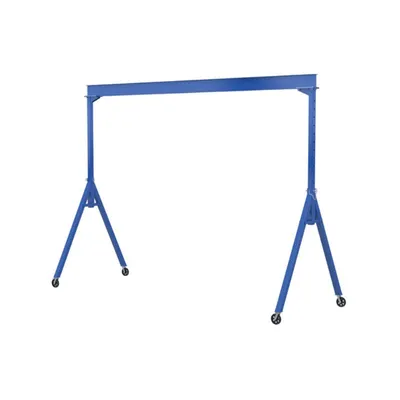 Vestil AHS-2-15-12-VG Steel Adjustable Height Gantry Crane with V-Groove Cast Iron Casters