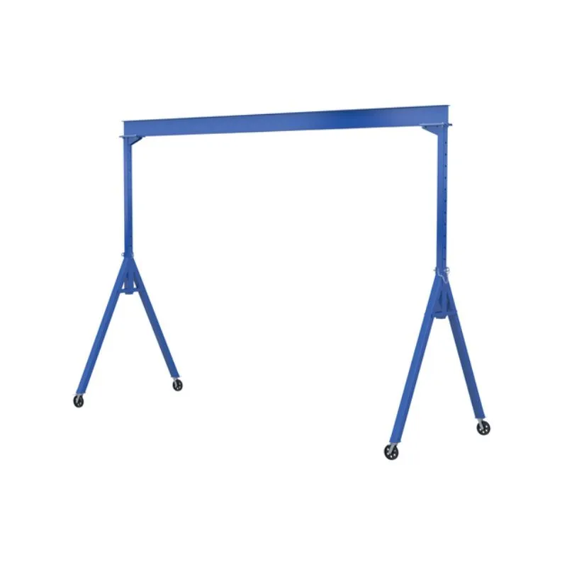 Vestil AHS-2-15-12-VG Steel Adjustable Height Gantry Crane with V-Groove Cast Iron Casters