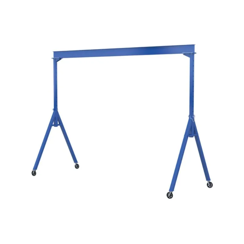 Vestil AHS-2-15-16-VG Steel Adjustable Height Gantry Crane with V-Groove Cast Iron Casters