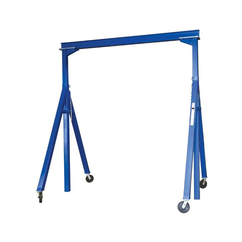 Vestil AHS-2-15-9 Steel Adjustable Height Gantry Crane with Glass Filled Nylon Casters