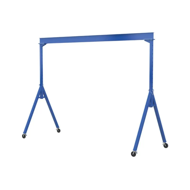 Vestil AHS-2-20-16-TLC Steel Adjustable Height Gantry Crane with Total Locking Glass Filled Nylon Casters