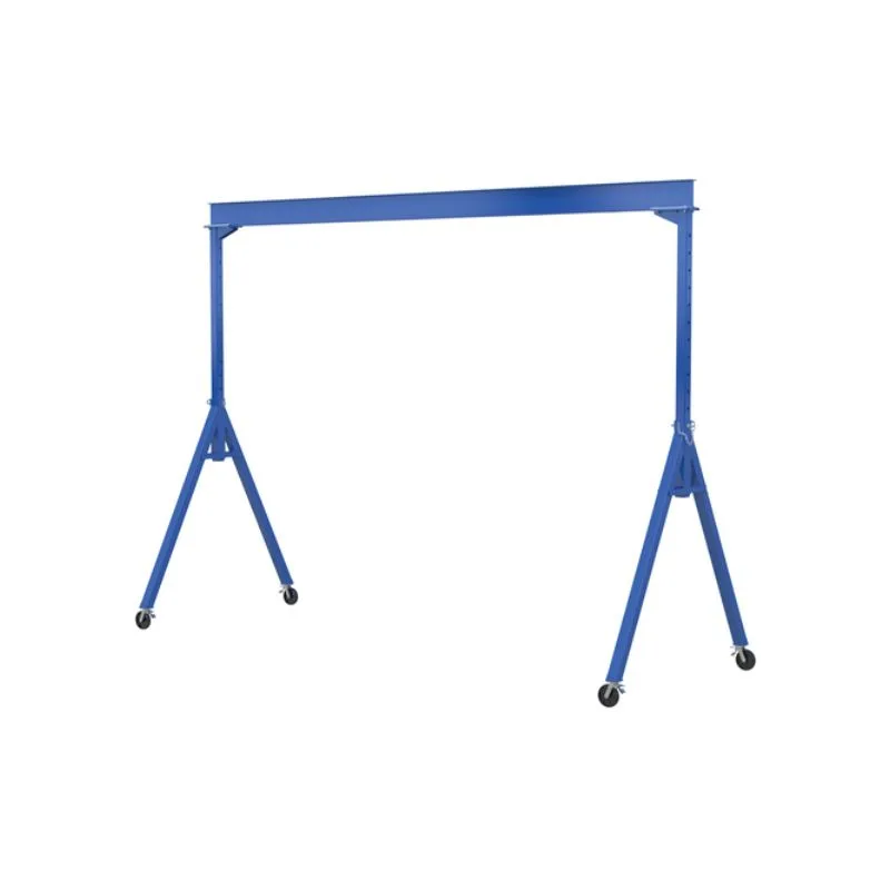 Vestil AHS-4-10-12-TLC Steel Adjustable Height Gantry Crane with Total Locking Glass Filled Nylon Casters