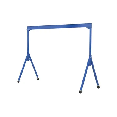 Vestil AHS-4-10-14-TLC Steel Adjustable Height Gantry Crane with Total Locking Glass Filled Nylon Casters