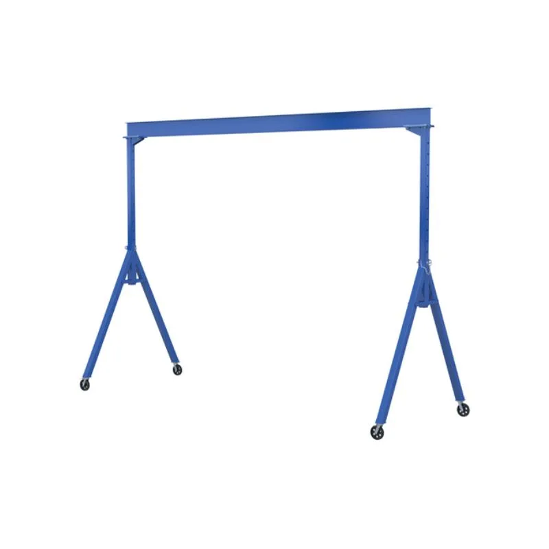 Vestil AHS-4-10-14-VG Steel Adjustable Height Gantry Crane with V-Groove Cast Iron Casters
