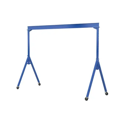 Vestil AHS-4-15-12-TLC Steel Adjustable Height Gantry Crane with Total Locking Glass Filled Nylon Casters
