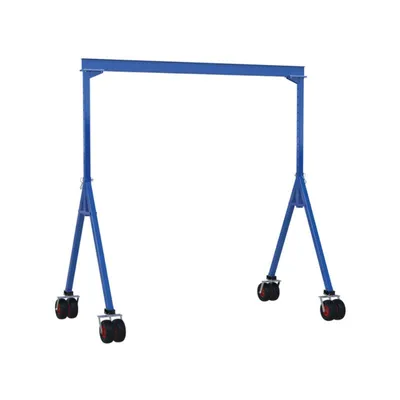 Vestil AHS-4-20-12-PNU Steel Adjustable Height Gantry Crane with Pneumatic Rubber Casters