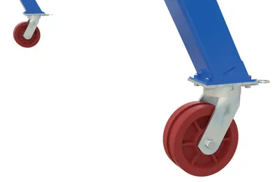 Vestil AHS-6-10-12-VG Steel Adjustable Height Gantry Crane with V-Groove Cast Iron Casters 1