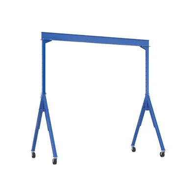 Vestil AHS-6-10-16-TLC Steel Adjustable Height Gantry Crane with Total Locking Phenolic Casters