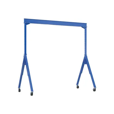 Vestil AHS-6-15-14-TLC Steel Adjustable Height Gantry Crane with Total Locking Phenolic Casters