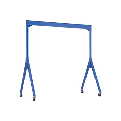 Vestil AHS-6-20-12-TLC Steel Adjustable Height Gantry Crane with Total Locking Phenolic Casters