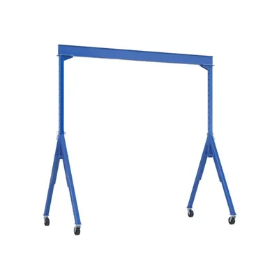 Vestil AHS-6-20-14-TLC Steel Adjustable Height Gantry Crane with Total Locking Phenolic Casters