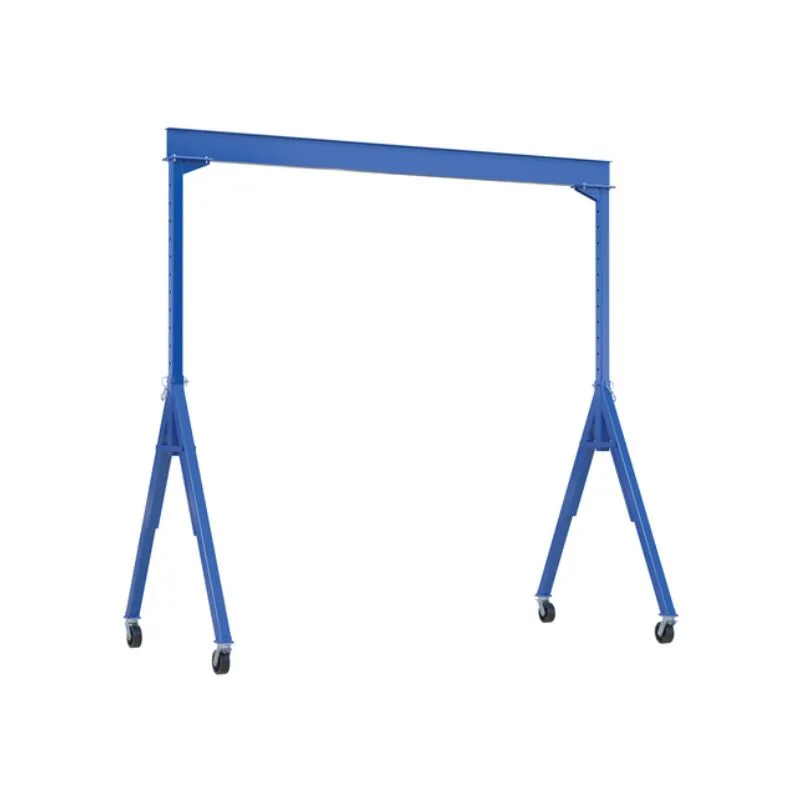 Vestil AHS-6-20-14-TLC Steel Adjustable Height Gantry Crane with Total Locking Phenolic Casters