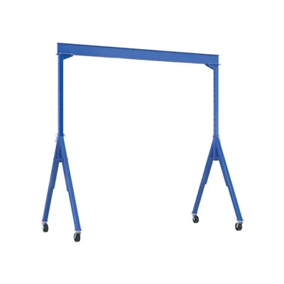 Vestil AHS-8-15-16-TLC Steel Adjustable Height Gantry Crane with Total Locking Phenolic Casters