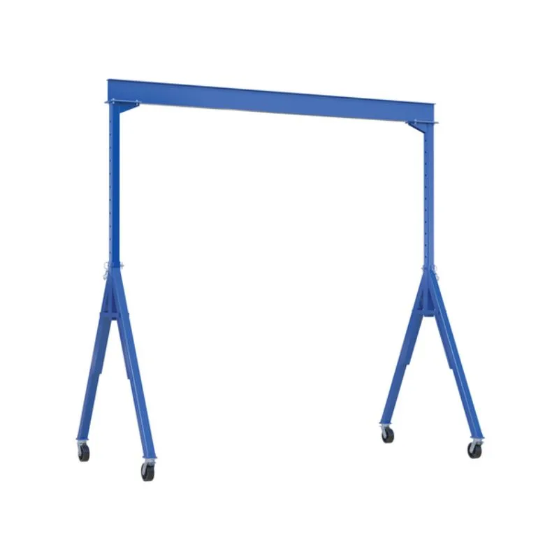 Vestil AHS-8-20-16-TLC Steel Adjustable Height Gantry Crane with Total Locking Phenolic Casters
