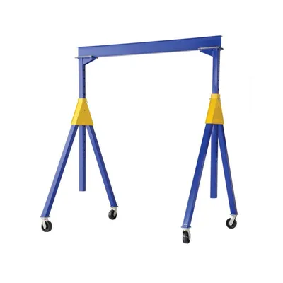 Vestil AHSN-2-20-12 Steel Knock-Down Adjustable Height Gantry Crane with Glass Filled Nylon Casters