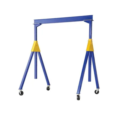 Vestil AHSN-2-20-16 Steel Knock-Down Adjustable Height Gantry Crane with Glass Filled Nylon Casters