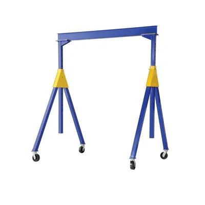 Vestil AHSN-4-15-14 Steel Knock-Down Adjustable Height Gantry Crane with Glass Filled Nylon Casters