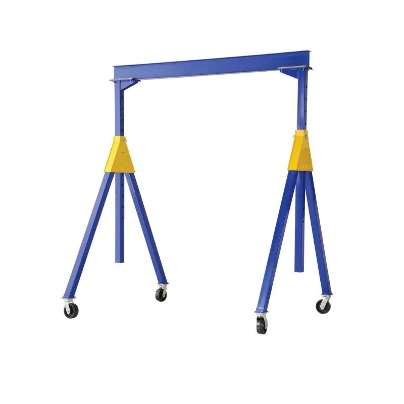 Vestil AHSN-4-15-14 Steel Knock-Down Adjustable Height Gantry Crane with Glass Filled Nylon Casters