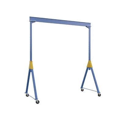 Vestil AHSN-6-15-16 Steel Knock-Down Adjustable Height Gantry Crane with Phenolic Casters