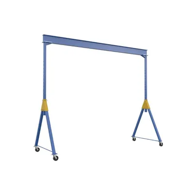 Vestil AHSN-6-20-16 Steel Knock-Down Adjustable Height Gantry Crane with Phenolic Casters