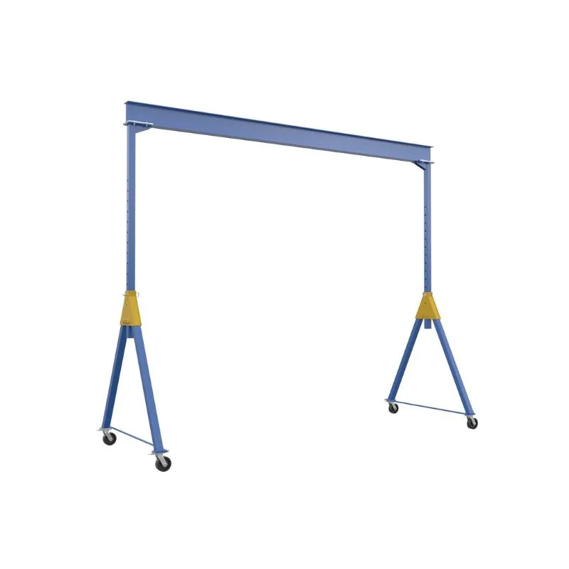 Vestil AHSN-6-20-16 Steel Knock-Down Adjustable Height Gantry Crane with Phenolic Casters