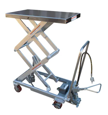 Vestil AIR-800-D-PSS pneumatic lift table shown from an alternate angle