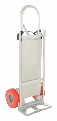 ALUM-P-TB-UFRD HAND TRUCK W/FOLDING PLATFORM RED WHEEL