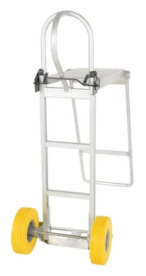 Vestil ALUM-P-TB-UFYL hand truck shown from an alternate angle