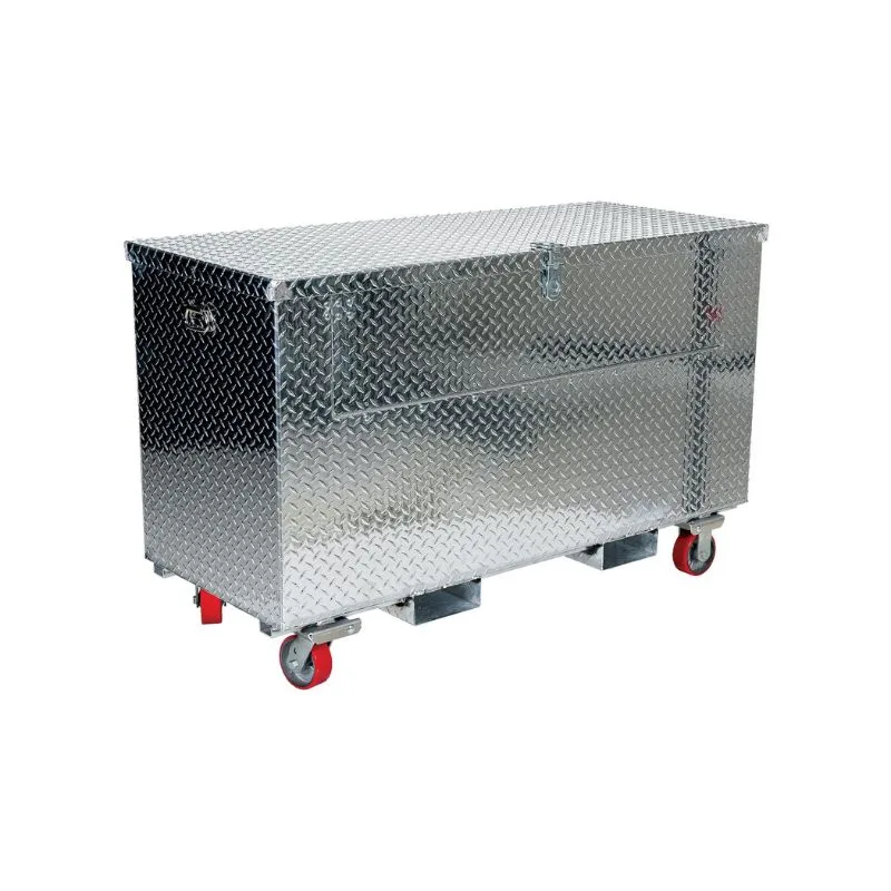 Vestil APTS-2448-CF-FD Aluminum Portable Tool Box with Fold Down Front Door with Casters