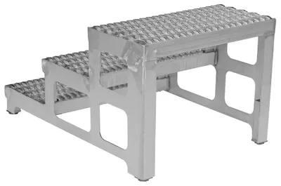 Vestil ASP-24-3-SS step stool shown from an alternate angle